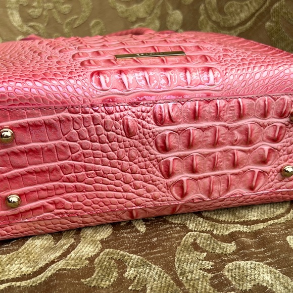 New with tags BRAHMIN Pink Punch Melbourne Genuine Leather Tote Purse - Picture 6 of 7